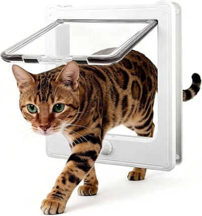 YOR® Kattenluik met Tunnel - Kattenluik - Kattenluik met Tunnel Petsafe - Wit - 28cm x 24cm x 6cm
