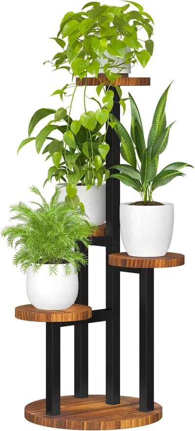 Houten Plantenstandaard - Diverse stijlen - 4 lagen - Indoor/Outdoor - Stevig