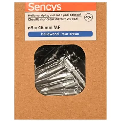 Sencys Plug Voor Gipsplaat Staal - Diam. 8x46mm - 40 Stuks