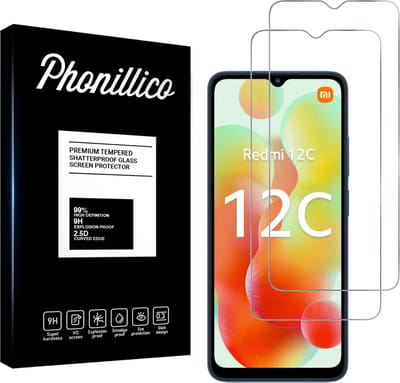 Screenprotector voor Xiaomi Redmi 11A / Redmi 12C - 2 stuks Beschermglas van glas Transparante glazen schermbeschermfolie