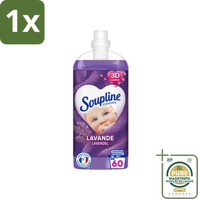 1 x Soupline Wasverzachter Lavendel 1350 ml- Wasverzachter - Wasverzachter Lavendel - Wasverzachter 30 Dagen - Wasverzachter 92% Natuurlijk - Wasverzachter Milieuvriendelijk