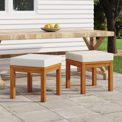 vidaXL - Tuinkrukjes - 2 - st - met - kussens - 40x40x42 - cm - massief - acaciahout