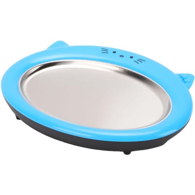 Rolijs Machine 304 Roestvrij Staal Cartoon Koude Plaat IJsdroom Roller Tray met 2 Spatels voor Zelfgemaakte DIY blauw