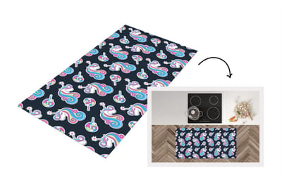 Keukenloper - Loper keuken - Meisje - Unicorn - Lolly snoep - Patronen - 120x60 cm - Keukenloper vinyl
