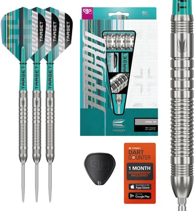 Target Darts Hydro Steel Tip Dartset 22G Barrel 03 - 90% Tungsten - Swiss Point Technologie - Pro Grip Shafts - Pro Ultra Flights - Rechte Barrel - Compleet met Accessoires
