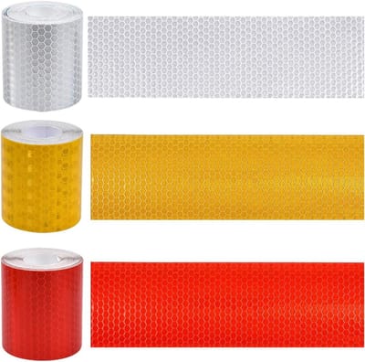 Famanu – Reflecterende band set 3 stuks – zelfklevend – 3 m x 50 mm – voor fiets en nachtritten