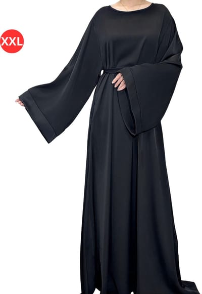 Bovista Islamitische Kleding - Abaya - Gebedskleding Dames - Alhamdulillah - Jilbab - Khimar - Vrouw - Zwart - Maat XXL