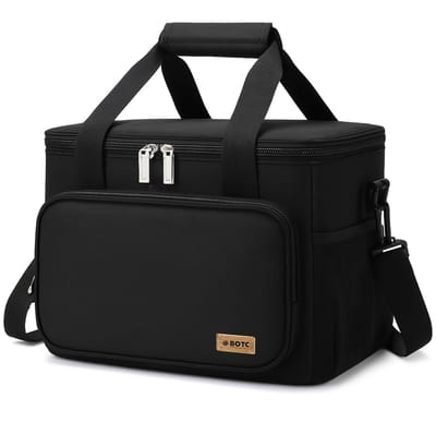 BOTC Koeltas - Lunchtas - Koeltasje - 13L - 30x19x23cm- Lunchtas voor Dames en Heren - Maat L - Zwart