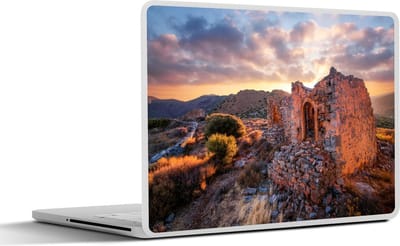 Laptop sticker - 14 inch - Kreta - Griekenland - Windmolen - 32x5x23x5cm - Laptopstickers - Laptop skin - Cover