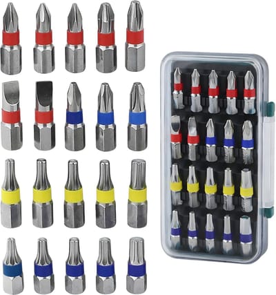 Lomera Bitset - Bitjes Set - Schroefbitset - Schroefbits - Bitset 20 Delig - Bitset in Cassette - Bitbox - Kruiskop Bitset - Pozidriv Bitset - Torx Bitset - Inbus Bitset
