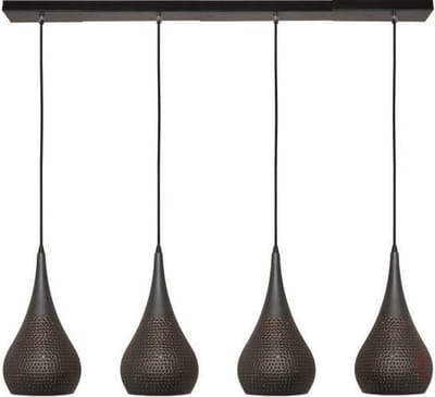 Freelight Bruciato Hanglamp - 4-lichts E27 - Bruin