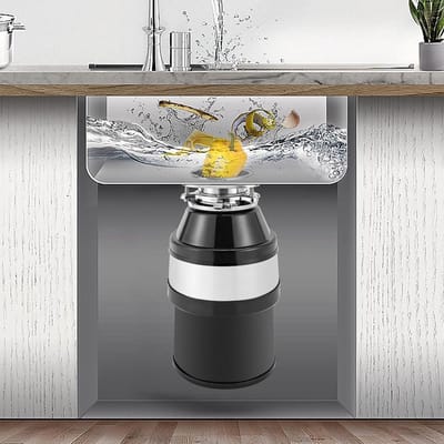 Keukenafvalvermaler - Afvalvermaler Versnipperaar - Keukenafval Verwerken - Vermaalt Zelfs Botjes - 1.4 Liter - Zwart