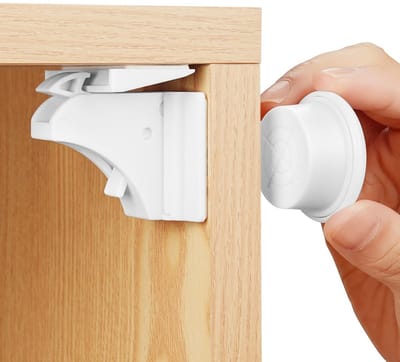 Magnetische kastslot-kinderbeveiliging-4 sloten+4 sleutels-onzichtbaar-zonder schroeven-boorvrij-keukenkast-ladebeveiliging
