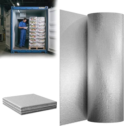 Isolatiefolie voor Daken, Vloeren en Muren - Dubbele Aluminiumfolie Isolatie (1 x 10 m)
