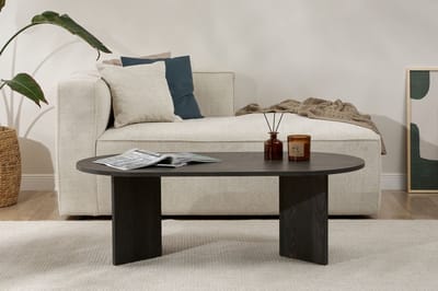 Asir - Koffietafel - Lumiere Zwart - 119 x 60 x 40 cm