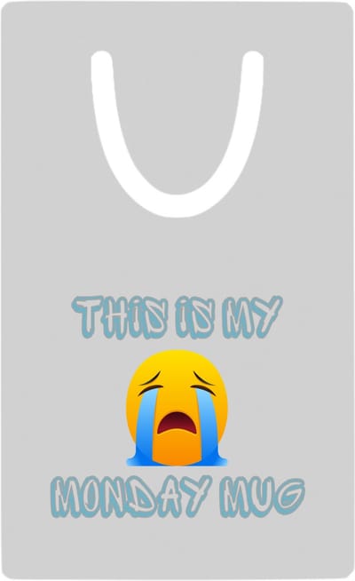 Hacebo® - This is my monday mug metalen boekenlegger- Quotes - maandag - dit is mijn maandag mok - verjaardagscadeau - kado - gift - geschenk - huil emoji Bladwijzer boekenleggers - 7.6 cm x 5cm