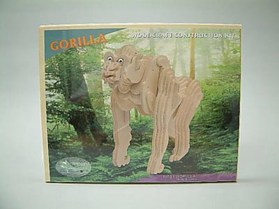Houten bouwpakket gorilla - 3D puzzel - 25 cm - geen gereedschap - knutselen vanaf 7 jaar