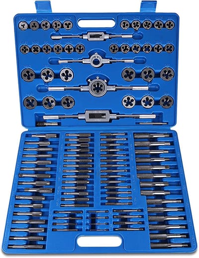 Schroefdraad Snijset - Tap en Die Set - Metaal Bewerken - Carbon Staal - M2-M18 - Grijs