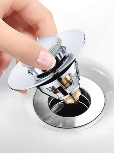 Universele Pop-up Afvoerplug voor Keuken en Badkamer - RVS Zeef en Spoelbak Plug
