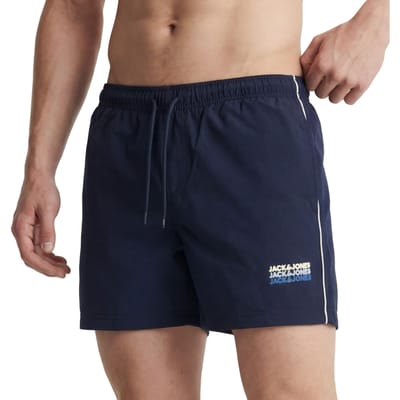 JACK & JONES - JPSTMAUI SUNRISE TRIPLE LOGO SWIM SHORTS - Heren Shorts - Navy Blazer