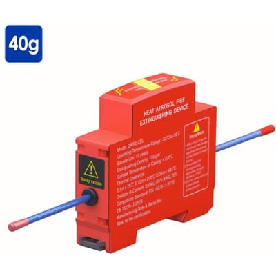 1/2 stuks Thermische Aerosol Brandblusser DIN-rail Montage Brandbeveiliging voor Huishoudelijk/Nieuwe Energie Voertuig Batterijcompartiment Verdeelkast 1pcs 40g Flame Retardant