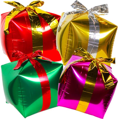 Kerstdecoratie Voor Binnen Kerst Cadeau Folie Ballon Kerstboom Decoratie 3D Ballon Kerstmis 40Cm - 4 Stuks