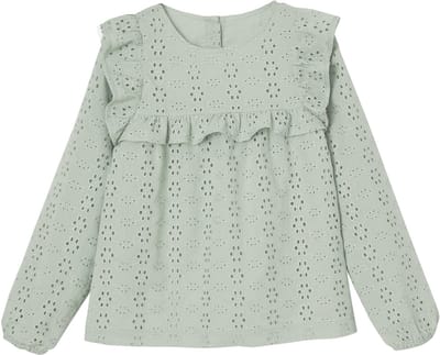 Vertbaudet Blouse met ruches van Engels borduurwerk meisje