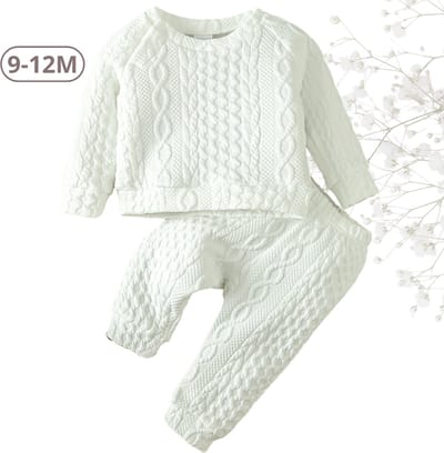 Livano Babykleding - Romper Baby - Winterpak Jongens & meisjes- Pakje - 9-12 Maanden - Wit