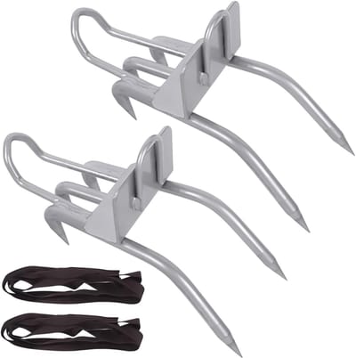 Klimijzers Voor Bomen - Palenklimmers Spijkers - Hoogte Werk - Antislip Grip - 40x8x7.5 cm - Zilver