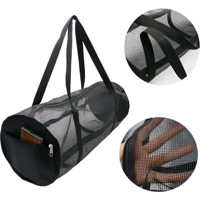 1 stuks Grote Capaciteit Opbergtas voor Basketbal En Voetbal, Sport Yoga Fitness Training Rugzak zwart