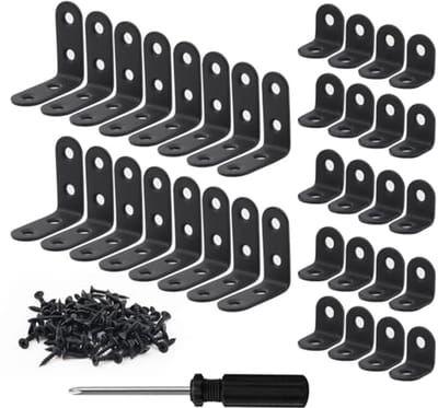 Hoekverbinders 40 stuks - L-hoekbeugels 40 x 40 mm en 20 x 20 mm - Roestvrij Staal voor Meubelmontage