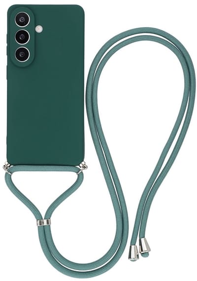 Coverup Hoesje - Geschikt voor Samsung Galaxy A37 Hoesje - Coverup Colour TPU Back Cover met Koord - Everglade Green