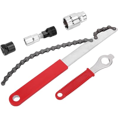 G501 Outil de Réparation de Vélo Support Volant d'Inertie Chaîne Extracteur de Pédalier Accessoire de Vélo Multifonctionnel white
