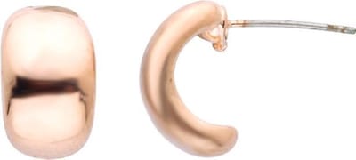 Tijdloze oorstekers in half ronde vorm. Lengte 1,2 cm, breedte 0,8 cm, dikte 1,5mm.