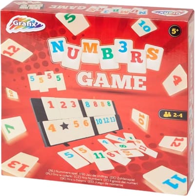 Numbers game - Multicolor - 22 x 22 cm - Kunststof - Sint - Bordspel - Schoencadeautje sinterklaas - Spelletjes - Spel - pakjesavond - cadeau - cadeaus