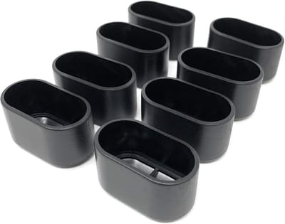 8x Ovale Dopjes voor Stoelpoten - Beschermdoppen voor Buitenstoelen en Tafels (30x15 mm)