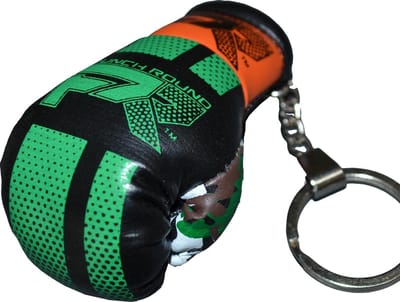 Punch Round Bokshandschoen Sleutelhanger Camo Groen Oranje