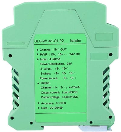OmGoods - Dailygoody - DC-stroomsignaalisolatorzender - 4-20mA - Laag stroomverbruik - Compact formaat - Detectiesignaalconditioner - Geschikt voor industriële
