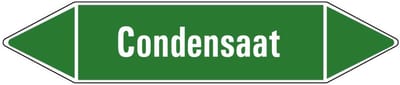 Condensaat leidingmarkering op vel 126 x 26 mm - 5 per vel
