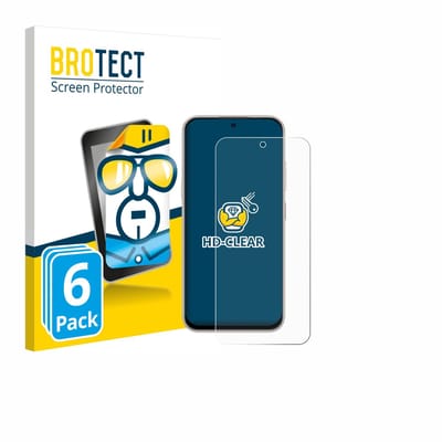 BROTECT - Screenprotector voor ZTE Nubia V80 Pro - Folie Beschermfolie transparant 6 Stuks