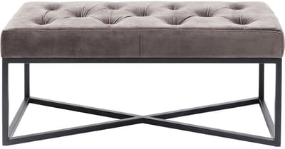 Kare Bank Crossover Grey Black 90x40cm