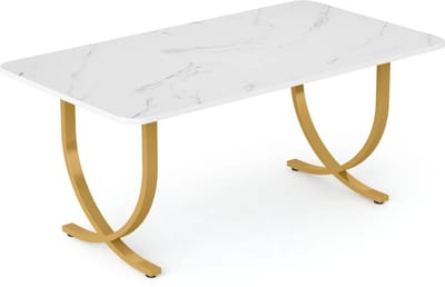 Eettafel Nulia - 160cm - Voor 4-6 Personen - Voor Keukentafel en Eetkamer - Wit