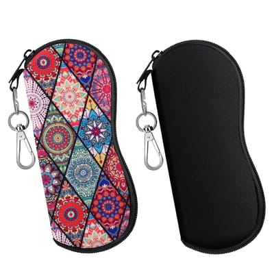 Dailygoody - Brillenkoker - Ultralicht - Neopreen - Zachte zonnebril - Riemclip voor bril - Sleuteltas en meer - Geschikt voor elke gelegenheid