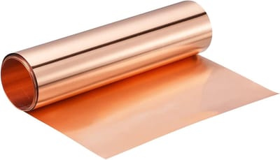 Koperrol Folie - Metaal Plaat - Hobby Projecten - 999% Zuiver Koper - 3500x200 mm - Koper