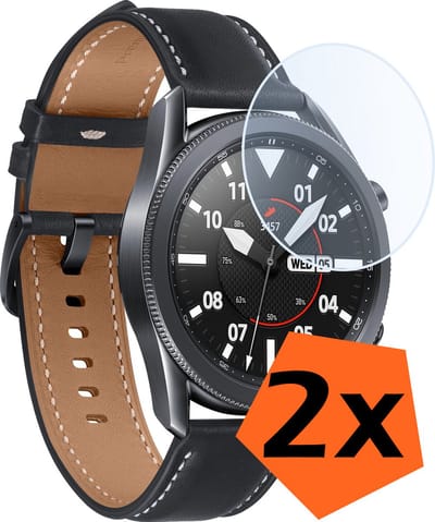 Screenprotector - Geschikt voor Samsung Galaxy Watch 3 41 mm Screenprotector Bescherm Glas - Screen Protector Geschikt voor Samsung Watch 3 (41 mm) Screenprotector Tempered Glass - 2 PACK