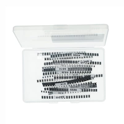 Diodes Set - Componenten Set - Elektronica Reparatie - 380 Stuks 19 Types - 13 x 8.8 x 1.5 cm