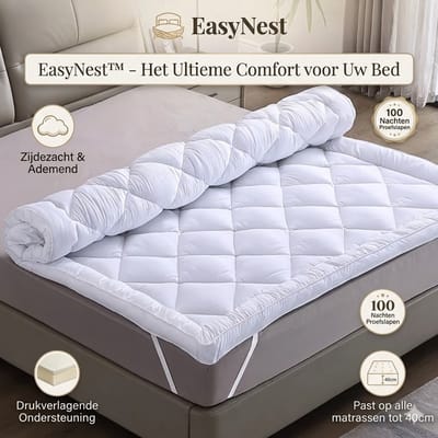 Luxe Matras Topper 5CM Dik 140x200 cm – Extra Zachte Gequilte Matrasbeschermer met Elastische Band en – Ademend Slaapcomfort voor 1- en 2-Persoons Bedden Hotelkwaliteit 1000Gsm Gevulde Dunne Matras