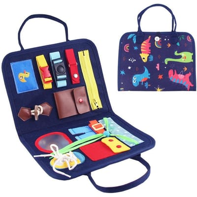 Montessori Speelgoed voor Kinderen Baby Busy Board Baby Gesp Rits Knop Vetersluiting Oefeninstrument Speelgoed Sensorische Ontwikkeling Spel voor Peuters