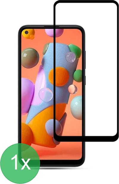 Volledige Screenprotector Glasplaatje Geschikt voor: Samsung Galaxy A11 - 1x - Screen protector - Full Cover glas - bescherming - beschermglas - ZT Accessoires