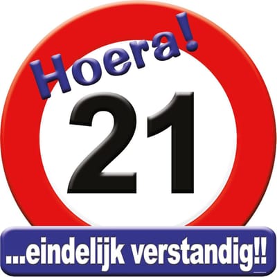 Huldeschild - 21 jaar